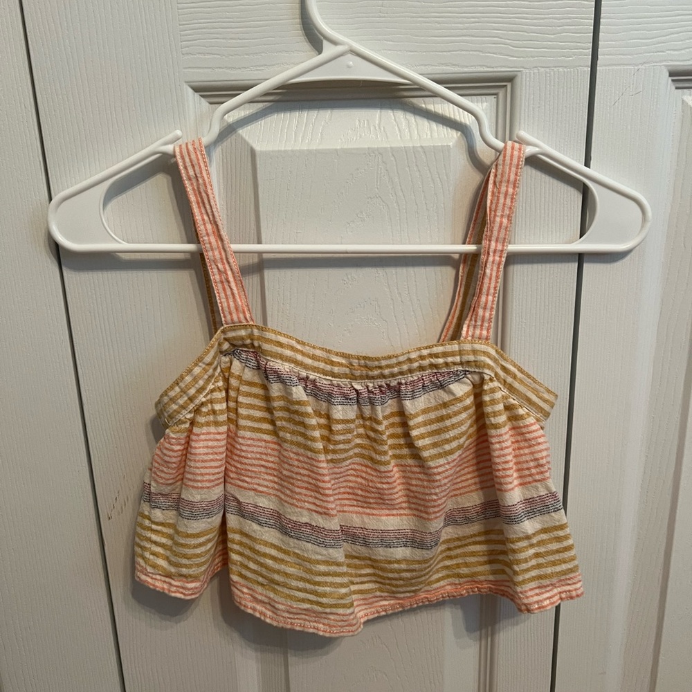 Womens striped crop top